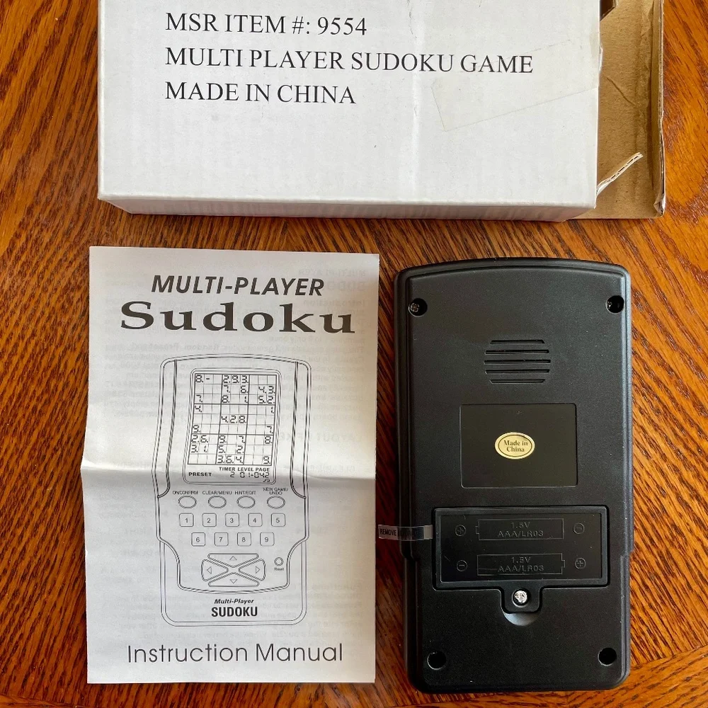 Sudoku Multi-Player Hand-Held Electronic Game (NEW; Never Used)